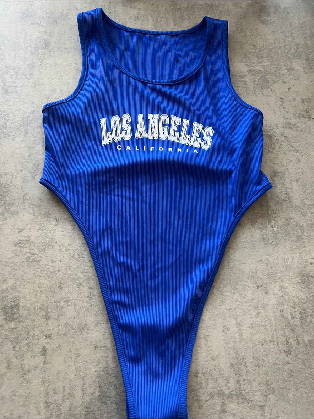 SHEIN Royal Blue Ribbed "Los Angeles"